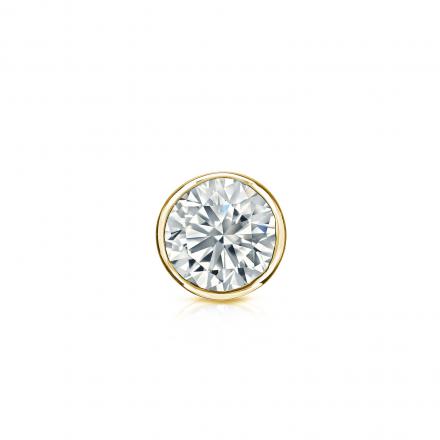 Natural Diamond Single Stud Earring Round 0.31 ct. tw. (J-K, I2) 18k Yellow Gold Bezel