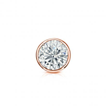 Natural Diamond Single Stud Earring Round 0.38 ct. tw. (H-I, SI1-SI2) 14k Rose Gold Bezel