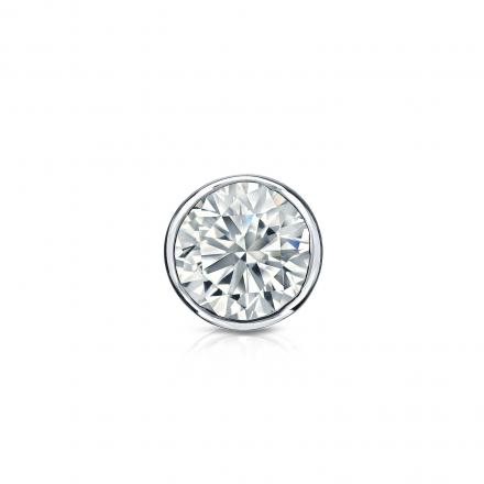 Natural Diamond Single Stud Earring Round 0.38 ct. tw. (G-H, VS2) 14k White Gold Bezel