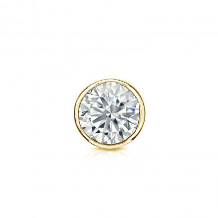 Natural Diamond Single Stud Earring Round 0.38 ct. tw. (I-J, I1) 18k Yellow Gold Bezel