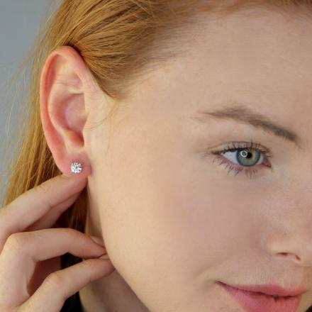 Natural Diamond Single Stud Earring Round (H-I, SI1