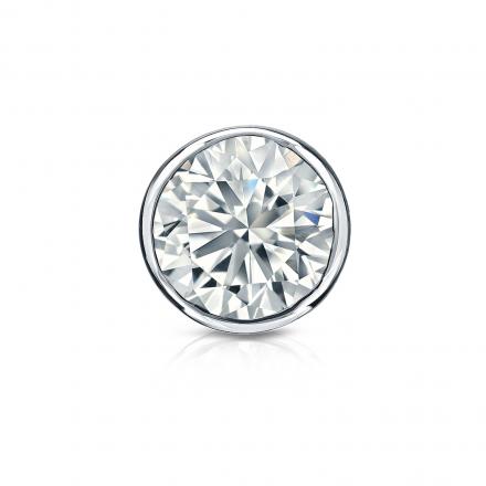 Natural Diamond Single Stud Earring Round 0.87 ct. tw. (G-H, VS1-VS2) Platinum Bezel