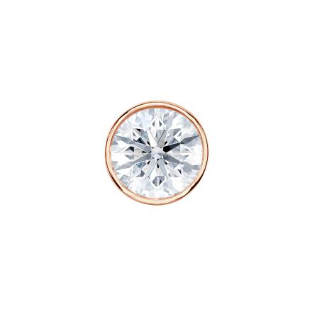 Lab Grown Diamond Single Stud Earring Round 0.90 ct. tw. (D, VVS) 14k Rose Gold Bezel