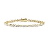 Lab Grown Diamond Round Bracelet (5.00 ct. tw.) 7 Inch in 14K Yellow Gold