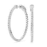 Natural Diamond Hoop Earrings in 14K White Gold 0.50 ct. tw. (H-I, SI1-SI2)