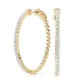 Natural Diamond Hoop Earrings in 14K Yellow Gold 0.50 ct. tw. (H-I, SI1-SI2)