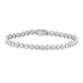 Lab Grown Diamond Round Bracelet (7.00 ct. tw.) 7 Inch in 14K White Gold