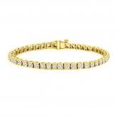 Classic 4-Prong Round Diamond Tennis Bracelet in 14K Yellow Gold 7.00 ct. tw. (H-I, SI1-SI2)