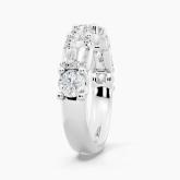 Alternating Round and East-West Emerald Lab Grown Diamond Ring (3.04 ct. tw.)