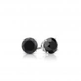 Round Black Diamond Stud Earrings 0.50 ct. tw. In 14k White Gold 4-Prong Basket