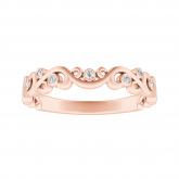 Floral Diamond Ring in 14k Rose Gold (G-H, SI1-SI2)