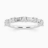 Alternating Round and Baguette Natural Diamond Ring (0.55 ct. tw.)