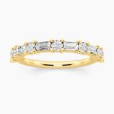 Alternating Round and Baguette Natural Diamond Ring (0.55 ct. tw.)