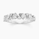 Round and Pear Cluster Lab Grown Diamond Ring (1.03 ct. tw.)