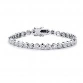 1.00 ct. tw. Round Diamond Tennis Bracelet with a 5.00 ct. tw. Look (H-I, SI1-SI2) in 14K White Gold