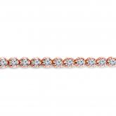 Certified 14k Rose Gold 4-Prong Round Diamond Adjustable Link Bracelet 1.00 ct. tw. (H-I, I1-I2)
