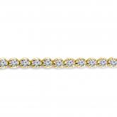 Certified 14k Yellow Gold 4-Prong Round Diamond Adjustable Bracelet 1.00 ct. tw. (H-I, I1-I2)