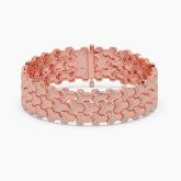 Three Row Fancy Link Lab Diamond Bracelet (1.57ct. tw.) in 14K Rose Gold
