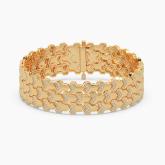 Three Row Fancy Link Lab Diamond Bracelet (1.57ct. tw.) in 14K Yellow Gold