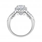 Authentic Verragio Engagement Ring with 1.20 ct. Princess Lab Grown Diamond Center Stone (F-G, VS) in 14k White Gold