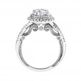 Authentic Verragio Engagement Ring with 1.00 ct. Round Lab Grown Diamond Center Stone (F-G, VS) in 14k White Gold
