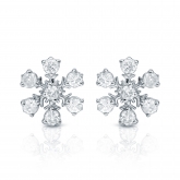 10k White Gold Snowflakes Round-Cut Diamond Earrings 0.25 ct. tw. (I-J, I1-I2)
