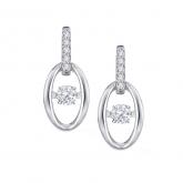Rain-Drop Dancing Stone Diamond Earrings