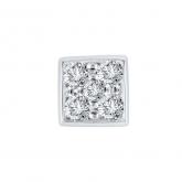 Certified 10k White Gold Round Cut White SINGLE Diamond Earring 0.25 ct. tw.