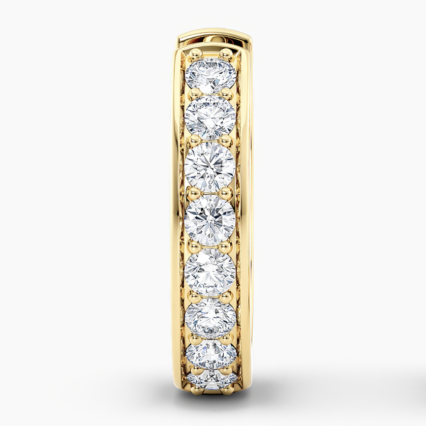 Quintessential Small Lab Grown Diamond Single Hoop 0.25 ct. tw. (E-F,VS) 14K Yellow Gold