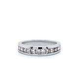 Princess Channel Set Diamond Ring in 14k White Gold 0.75 ct. tw. (H-I, VS1-VS2)