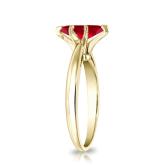 Lab Grown Gemstone Ruby Ring Marquise 1.50 ct. tw. 18k Yellow Gold V-End Prong