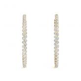 Lab Grown Medium Round Diamond Hoop Earrings in 14k Yellow Gold 6.00 ct. tw. (F-G, VS), 1.5 inch