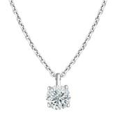 Moissanite Single Bale Pendant Round 0.50 ct. tw. (G-H,VS) Sterling Silver 4 Prong Basket