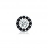 Lab Grown Diamond Single Halo Earring Round 0.75 ct. tw. (D-E, VS) 14K White Gold