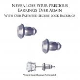 Patented Secure Lock backing pair in 14k White, Yellow, and Rose Gold