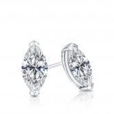 Lab Grown Diamond Stud Earrings Marquise 0.62 ct. tw. (F-G, VS) 14k White Gold V-End Prong