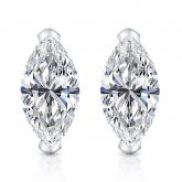 Certified Lab Grown Diamond Studs Earrings Marquise 3.25 ct. tw. (H-I, VS) in 14k White Gold 4-Prong Basket