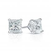 Lab Grown Diamond Studs Earrings Princess 0.75 ct. tw. (G-H, VS) in 18k White Gold 4-Prong Martini