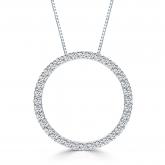 Lab Grown Diamond Circle of Life Pendant 1.00 ct. tw. (E-F, VS) in 14K White Gold