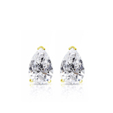 Lab Grown Diamond Studs Earrings Pear 0.50 ct. tw. (I-J, VS1-VS2) in 14k Yellow Gold 4-Prong Basket