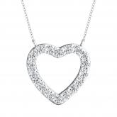 Diamond Heart Pendant 0.25 ct. tw. (H-I, I1-I2) in 14K White Gold