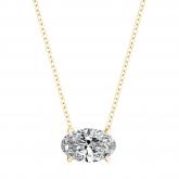 Certified Lab Grown Diamond Solitaire Pendant Oval 1.00 ct. tw. (I-J, VS1-VS2) in 14k Yellow Gold