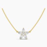 Floral Round and Pear Natural Diamond Fashion Pendant (0.60 ct. tw.)