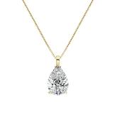 Lab Grown Diamond Classic Solitaire Pendant Pear 0.60 ct. tw. (D, VVS) 18k Yellow Gold