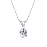 14k White Gold V-End Prong Certified Pear-Cut Diamond Solitaire Pendant 0.75 ct. tw. (G-H, VS2)