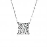 Lab Grown Diamond Solitaire Pendant Princess 1.00 ct. tw. (E-F, VS) Available variations 1.00 ct to 1.20 ct in 14k White Gold 4-Prong Basket