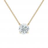 Lab Grown Diamond Solitaire Floating Pendant Round 3.00 ct. tw. (G-H, VS-SI) 14k Yellow Gold 4-Prong