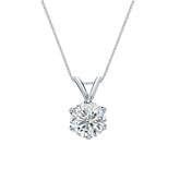 14k White Gold 6-Prong Basket Certified Round-Cut Diamond Solitaire Pendant 0.75 ct. tw. (G-H, VS2)
