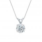 14k White Gold 4-Prong Basket Round-Cut Diamond Solitaire Pendant 2.81 ct. tw. (K, I2)