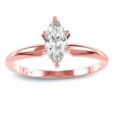 Marquise Solitaire Diamond Engagement Ring in 14k Rose Gold (0.50 cttw)